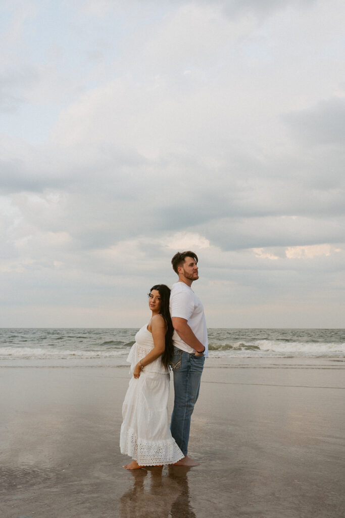 happy couple at their romantic photoshoot