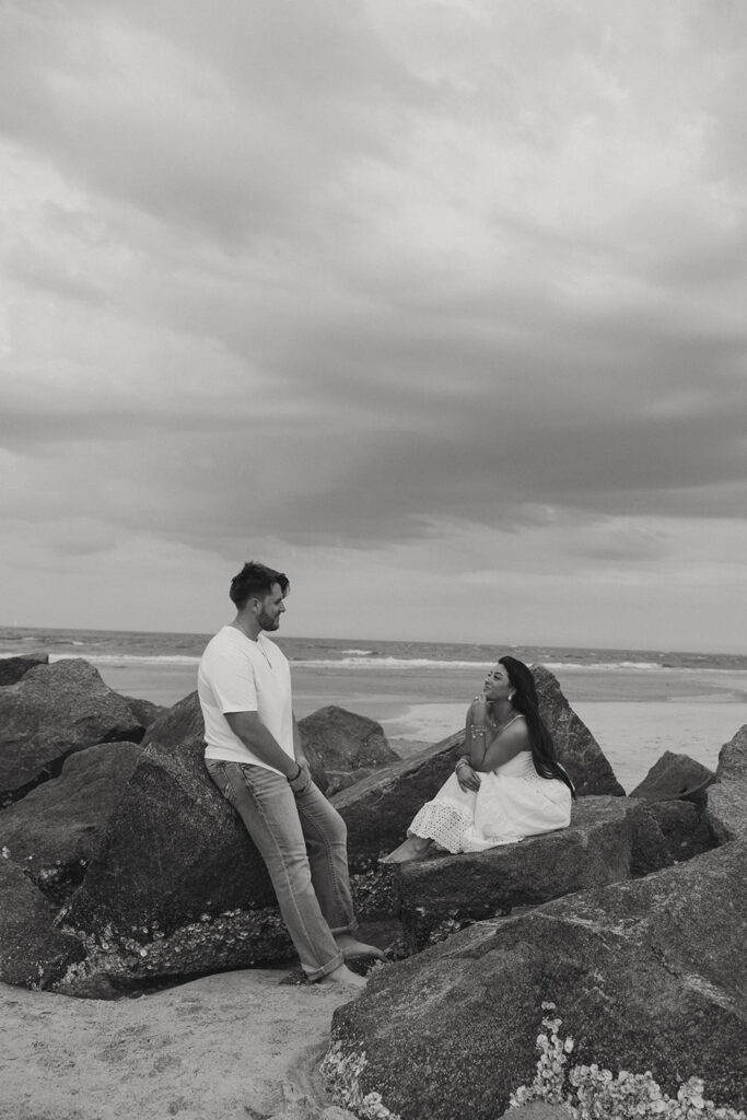 Romantic Vilano Beach Couples Photos on a Cloudy St. Augustine Evening