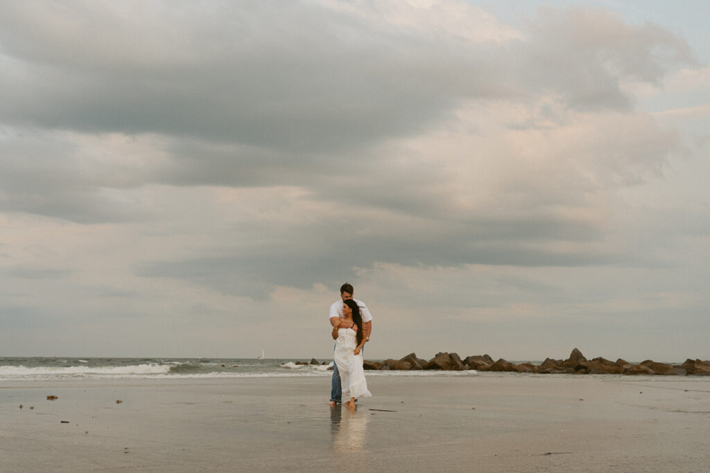 Romantic Vilano Beach Couples Photos on a Cloudy St. Augustine Evening