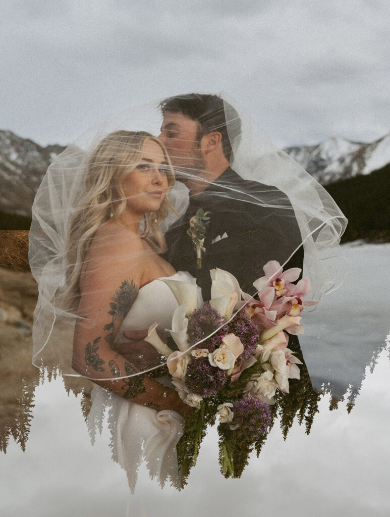 cute picture of the newlyweds at their dream elopement