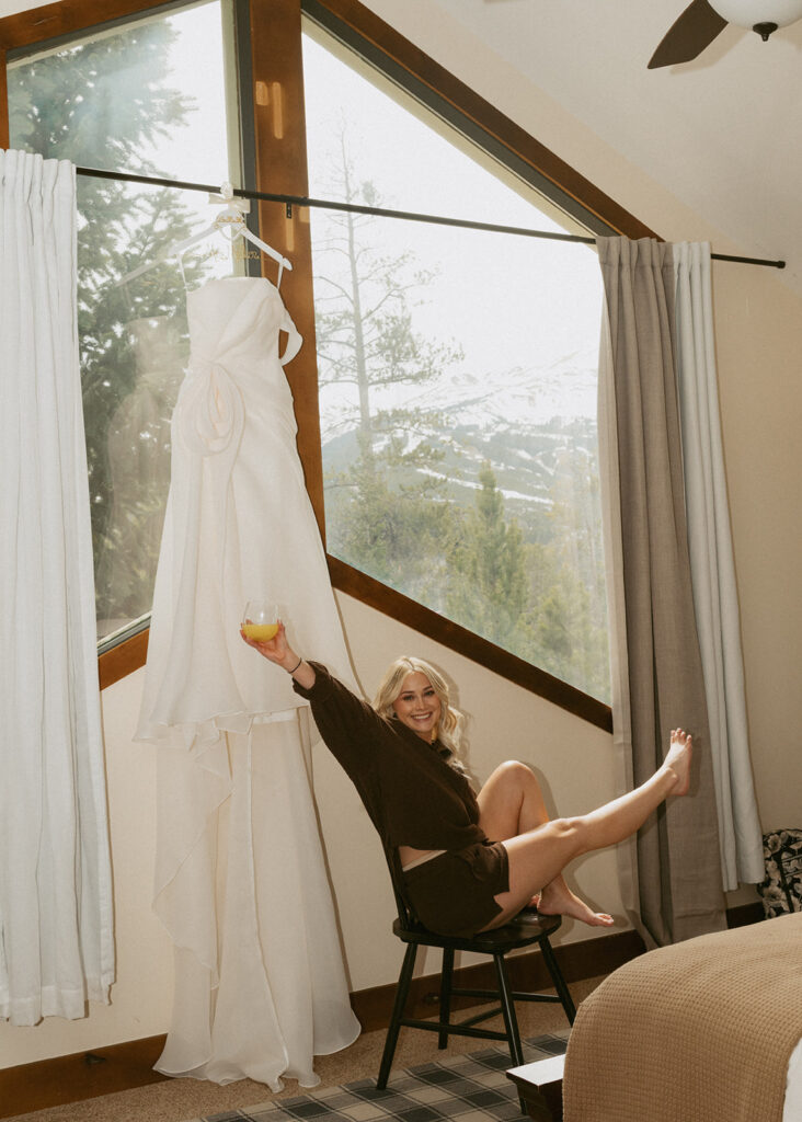 bride getting ready for her dream elopement