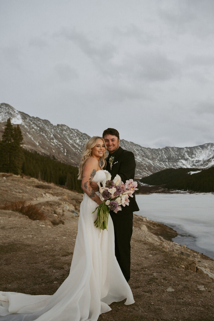 newlyweds at their dream bridal portraits