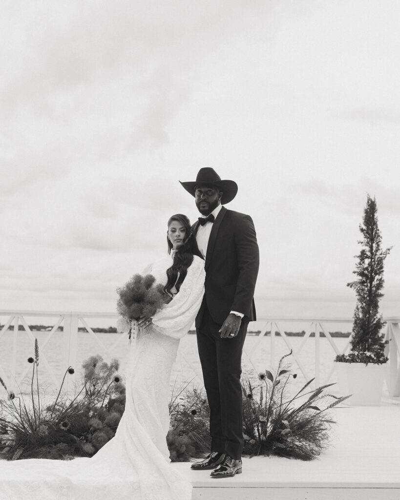 Bride and groom at their dream bridal portraits
