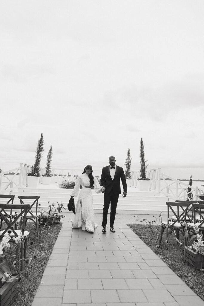 cute picture of the newlyweds after the ceremony