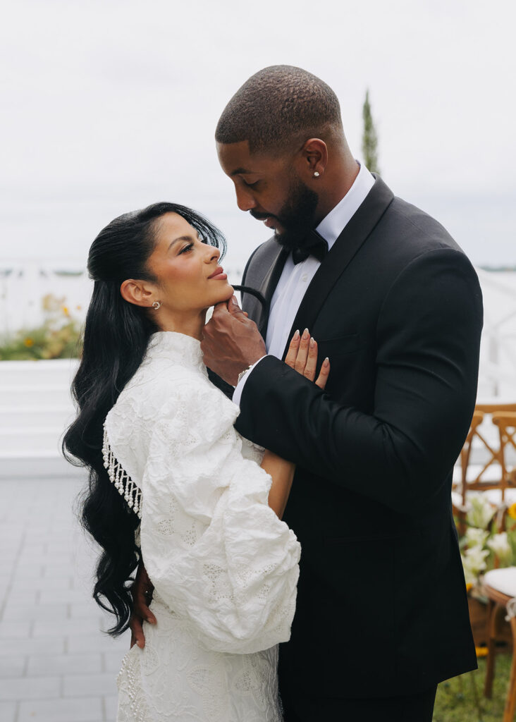 couple at their romantic bridal portraits