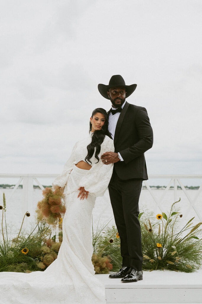 couple hugging during their bridal portraits