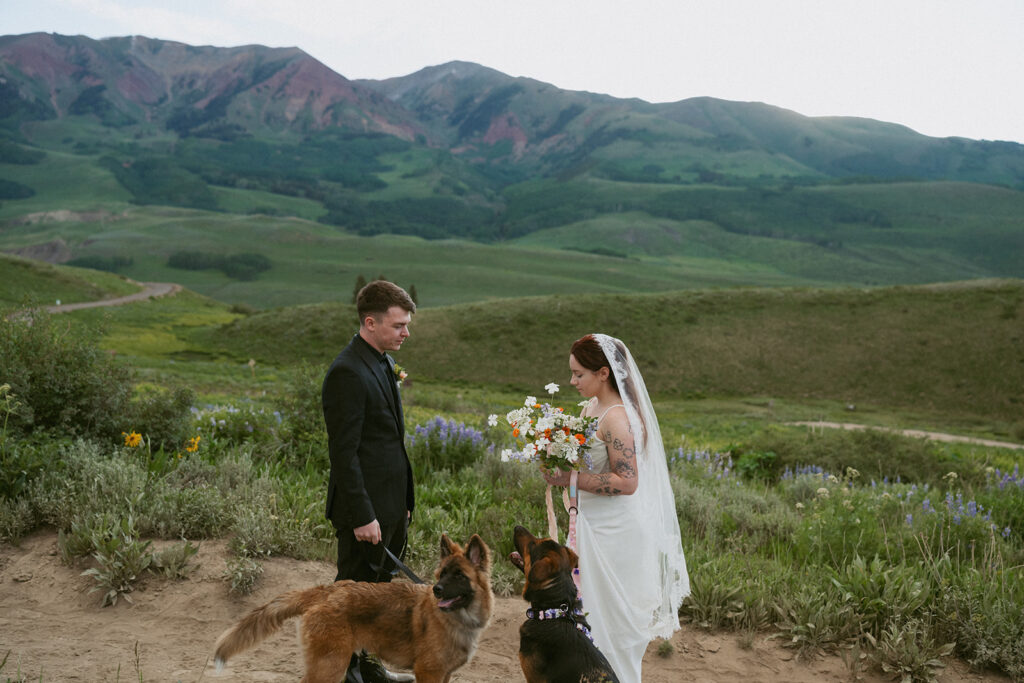 Bride and groom at their intimate elopement ceremony