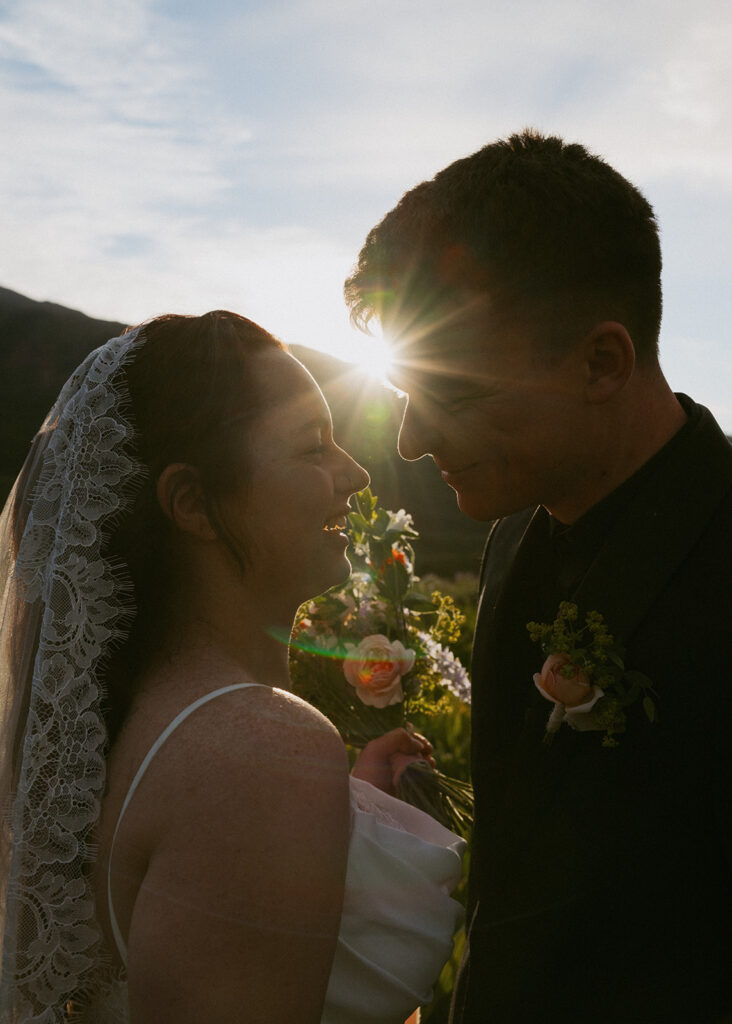 golden hour couple portraits in colorado