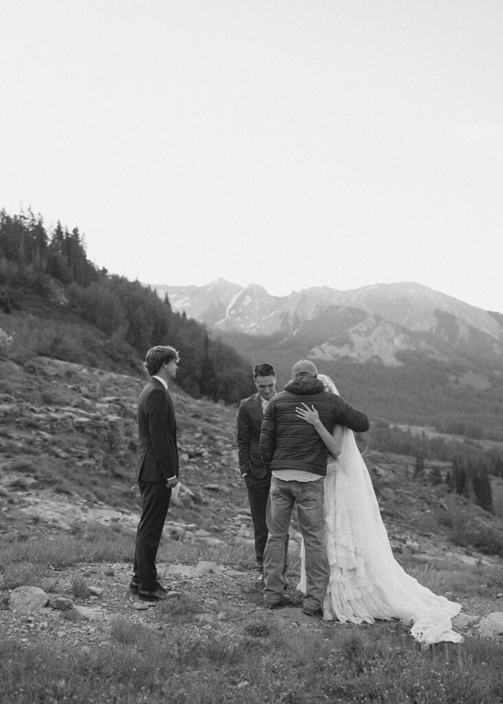 Beautiful picture of the bride walking down the aisle