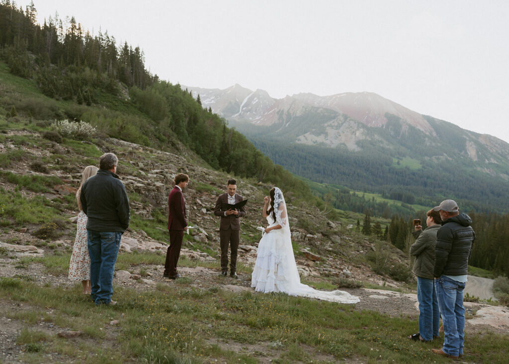 Romantic and timeless elopement ceremony