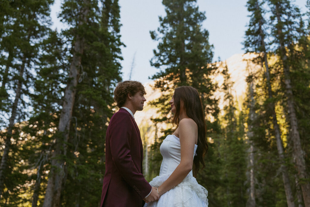 Golden hour bridal session in Colorado