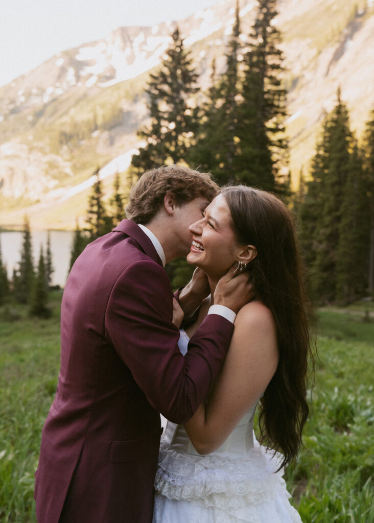 Golden hour bridal portraits