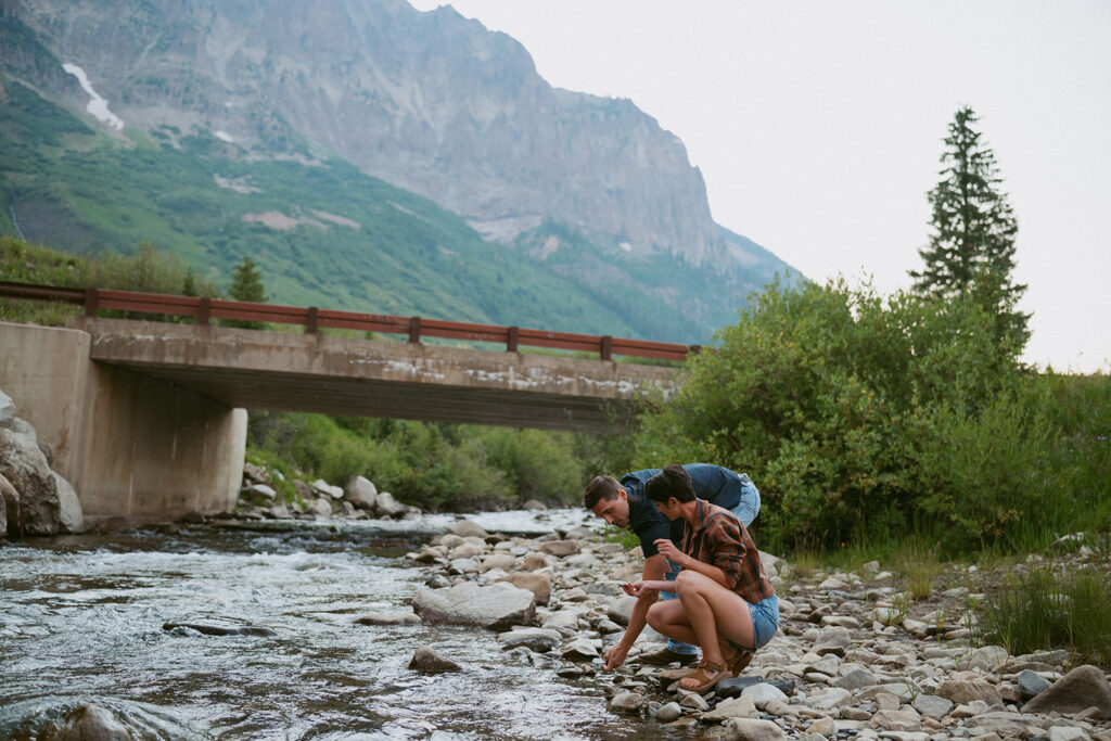 fun couple session in crested butte