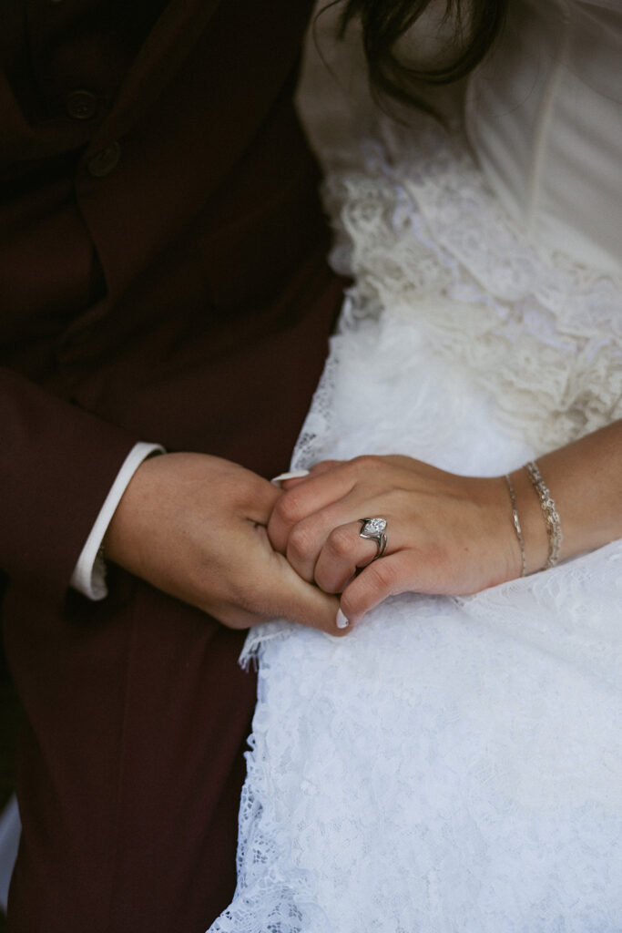 closeup shot of the wedding ring