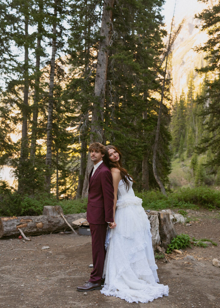 golden hour bridal portraits in colorado