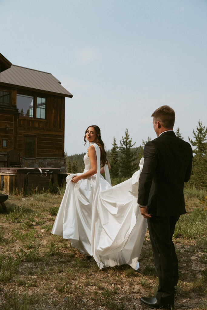 bride and groom at their dream colorado elopement