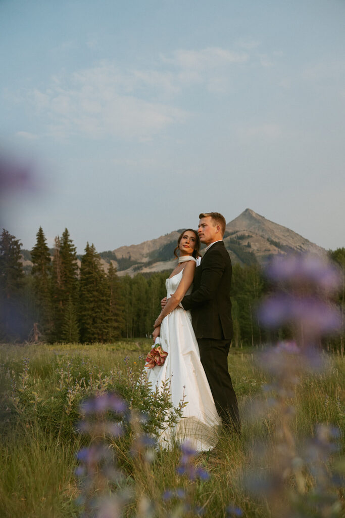cute picture of the newlyweds at their dream bridal session