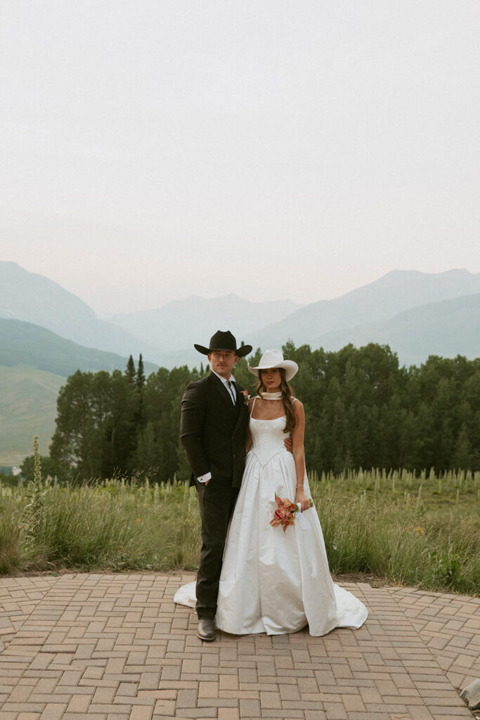cute picture of the bride and groom at their dream elopement