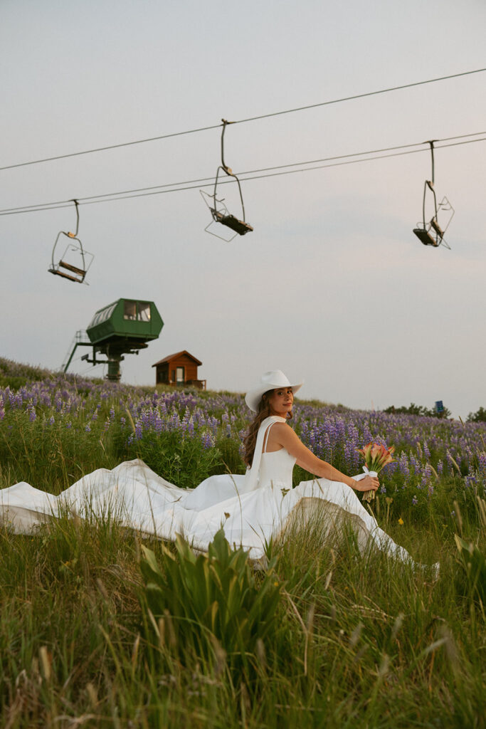 stunning picture of the bride at her dream elopement