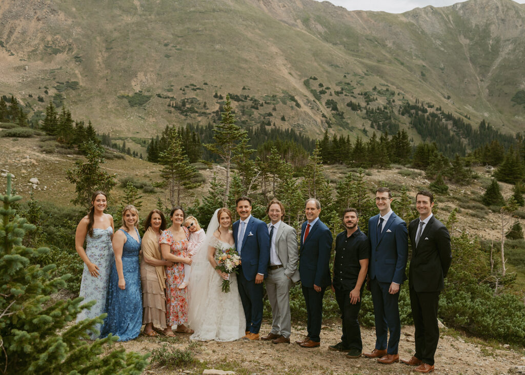 cute picture of the newlyweds with their friends